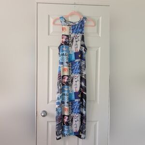 Flowy Graphic Maxi Dress